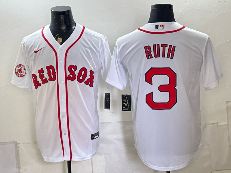 2026 Men Boston Red Sox #3 Ruth white Nike MLB Jersey 0824005